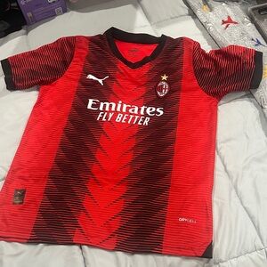 Puma Kids Black and Red Soccer Jersey size 10-12